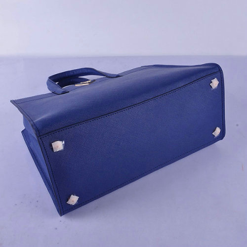 2014 Prada saffiano calf leather tote bag BN2603 blue